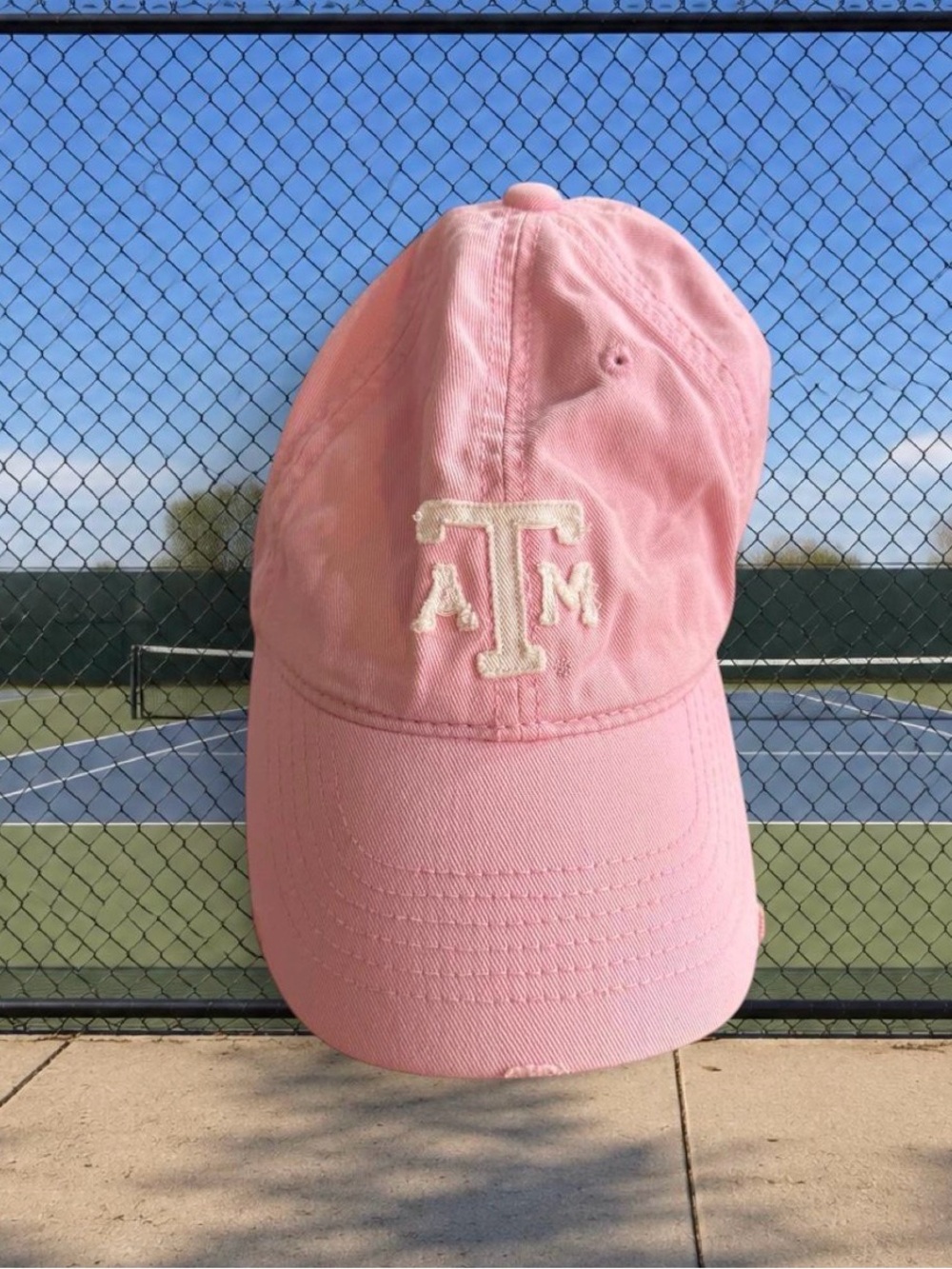 Pink 'Texas A&M' Embroidered adjustable Cap